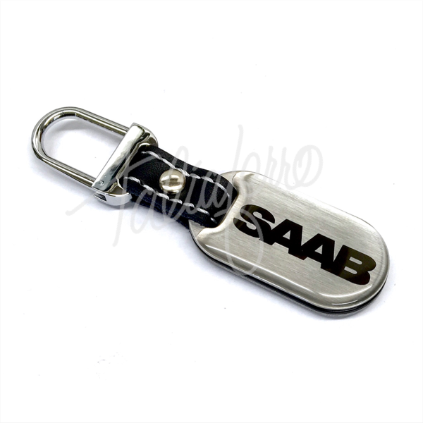 Saab black Keychain