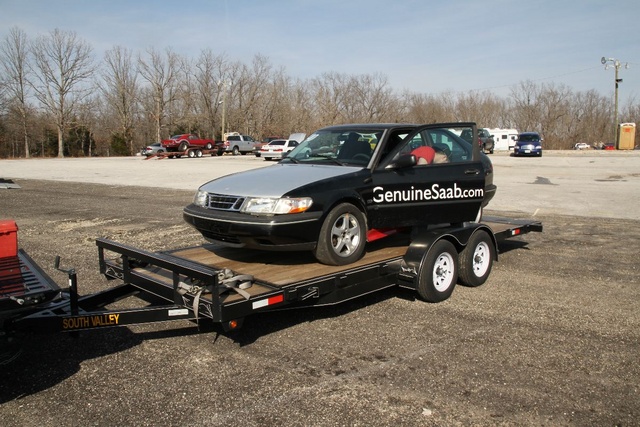 The irony of the GM towing the GM saab home..